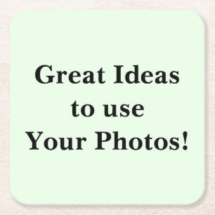 See These ideas to Use YOUR Photos Square Paper Coaster