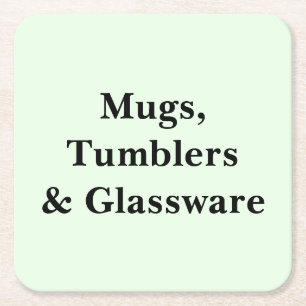 See These Mugs Tumblers Glassware Square Paper Coaster