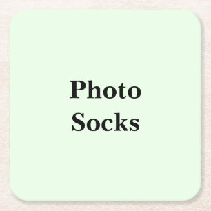 See These Photo Socks - for Ladies & Men Square Paper Coaster