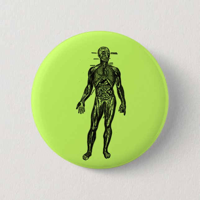 See Through Man 6 Cm Round Badge (Front)