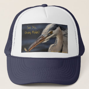 See Ya... Going Fishin' Heron Hat By Angel Cher's