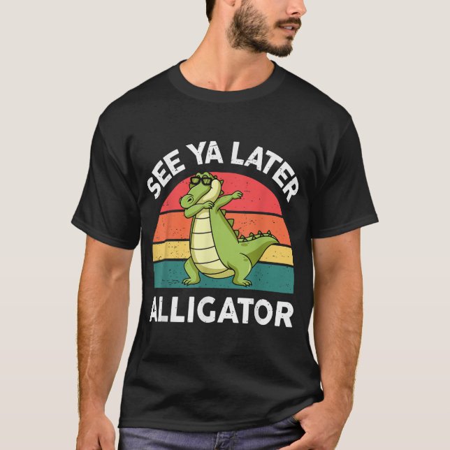  See Ya Later Alligator Crocodile Youth Boy Kids  T-Shirt (Front)