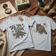 See Ya Soon Racoon Double Sided Graphic Tee | Fun