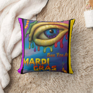 See You At Mardi Gras Eye Cushion