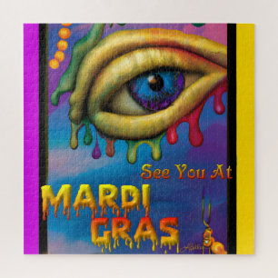 See You At Mardi Gras Eye Jigsaw Puzzle