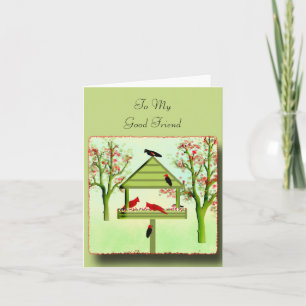 See You at the Feeder Greeting Card