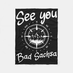 See You Hiking Bad Sachsa Germany Vacation Ski Com Fleece Blanket