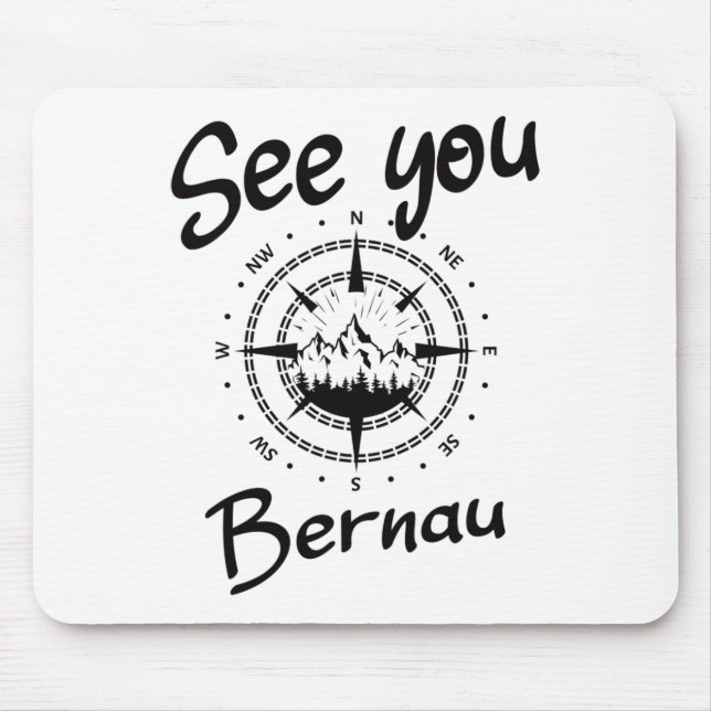 See You Hiking Bernau Germany Vacation Ski Comp  Mouse Mat (Front)