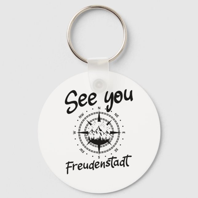 See You Hiking Freudenstadt Germany Vacation Ski C Key Ring (Front)