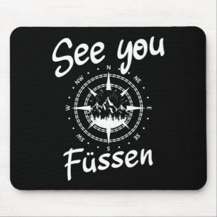 See You Hiking Füssen Germany Vacation Ski Comp Mouse Mat