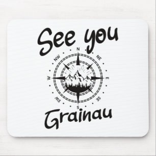 See You Hiking Grainau Germany Vacation Ski Comp Mouse Mat
