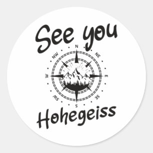 See You Hiking Hohegeiß Germany Vacation Ski Comp  Classic Round Sticker