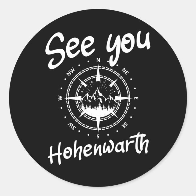 See You Hiking Hohenwarth Germany Vacation Ski Com Classic Round Sticker (Front)