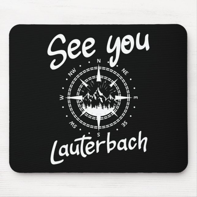 See You Hiking Lauterbach Germany Vacation Ski Com Mouse Mat (Front)