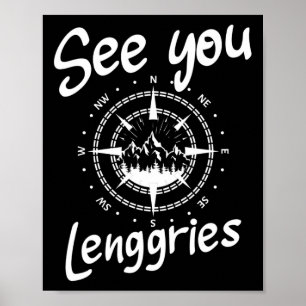 See You Hiking Lenggries Germany Vacation Ski Comp Poster