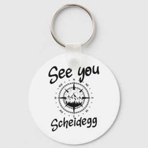See You Hiking Scheidegg Germany Vacation Ski Comp Key Ring