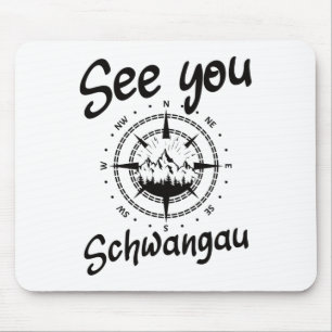 See You Hiking Schwangau Germany Vacation Ski Comp Mouse Mat