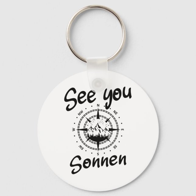 See You Hiking Sonnen Germany Vacation Ski Comp  Key Ring (Front)