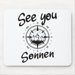 See You Hiking Sonnen Germany Vacation Ski Comp Mouse Mat