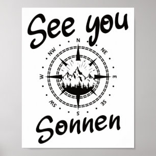 See You Hiking Sonnen Germany Vacation Ski Comp Poster