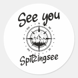 See You Hiking Spitzingsee Germany Vacation Ski Co Classic Round Sticker