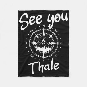 See You Hiking Thale Germany Vacation Ski Comp Fleece Blanket