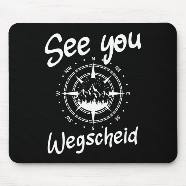 See You Hiking Wegscheid Germany Vacation Ski Comp Mouse Mat (Front)