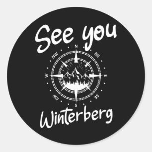 See You Hiking Winterberg Germany Vacation Ski Com Classic Round Sticker