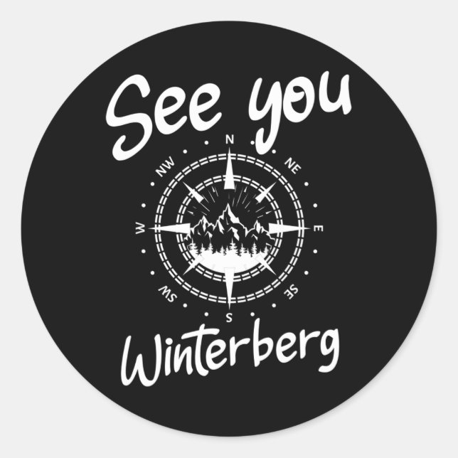 See You Hiking Winterberg Germany Vacation Ski Com Classic Round Sticker (Front)