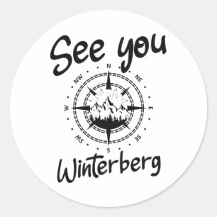 See You Hiking Winterberg Germany Vacation Ski Com Classic Round Sticker