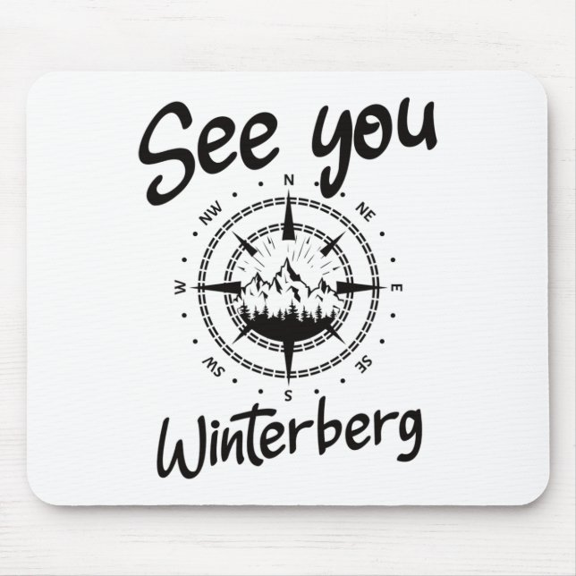 See You Hiking Winterberg Germany Vacation Ski Com Mouse Mat (Front)