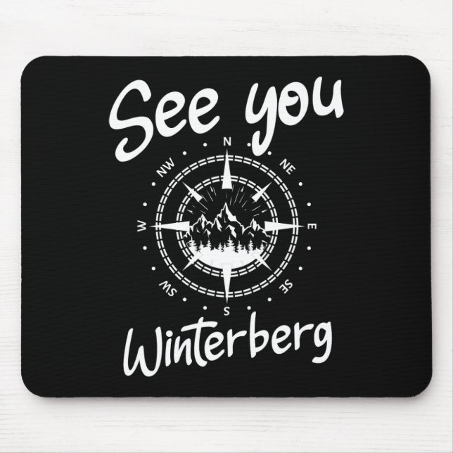 See You Hiking Winterberg Germany Vacation Ski Com Mouse Mat (Front)