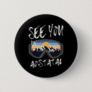 See You In Aoss Breastl Hiking Italy Vacation Ski 6 Cm Round Badge