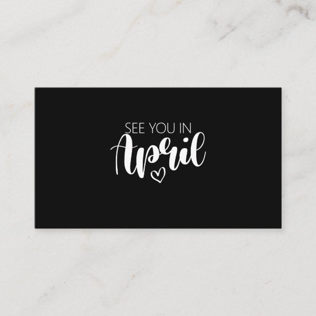 See You In April Pregnancy Announcement (Front)