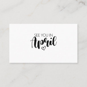 See You In April Pregnancy Announcement