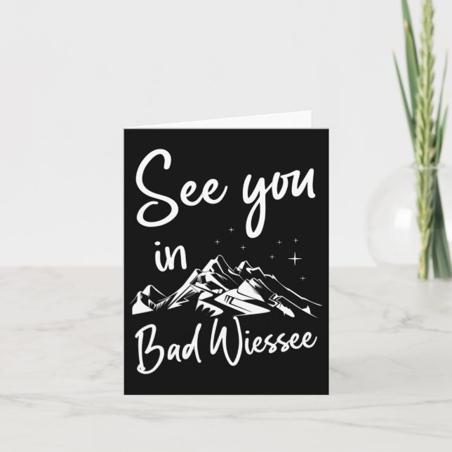 See You In Bad Wiessee Germany Vacation Ski  Card (Front)