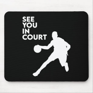 See You In Court Eat Sleep Sketll Player Hoop Moti Mouse Mat