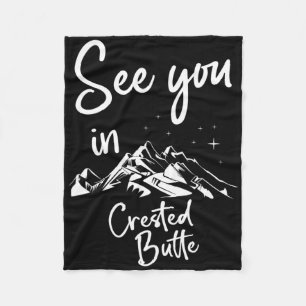 See You In Crested Butte Usa Vacation Ski 1  Fleece Blanket