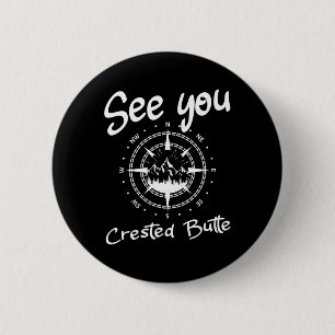 See You In Crested Butte Usa Vacation Ski Comp  6 Cm Round Badge