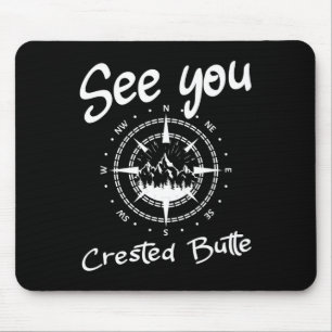 See You In Crested Butte Usa Vacation Ski Comp Mouse Mat
