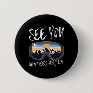 See You In Hinterzarten Germany Vacation Ski Goggl 6 Cm Round Badge