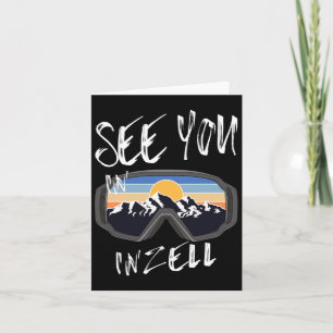 See You In Inzell Germany Vacation Ski Goggles Card