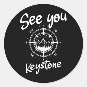 See You In Keystone Usa Vacation Ski Comp Classic Round Sticker