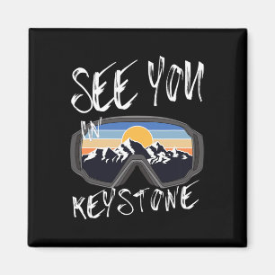 See You In Keystone Usa Vacation Ski Goggles Magnet