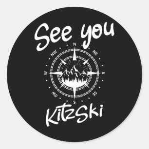 See You In Kitzski Tyrol Comp Ski Austria Vacation Classic Round Sticker
