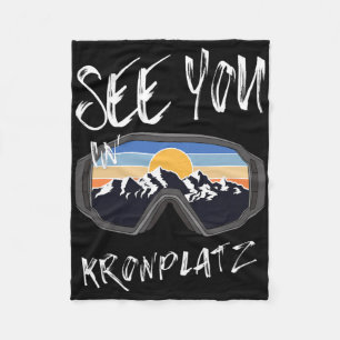 See You In Kronplatz Hiking Italy Vacation Ski Gog Fleece Blanket