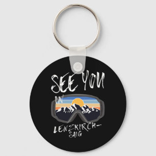 See You In Lenzkirch-saig Germany Vacation Ski Gog Key Ring