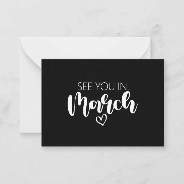 See You In March Pregnancy Announcement (Front)