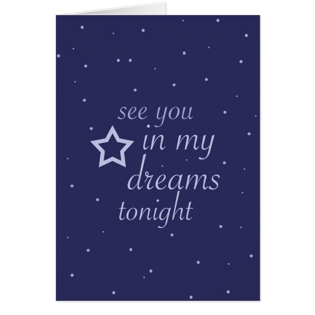 "see you in my dreams tonight" text with stars (Front)