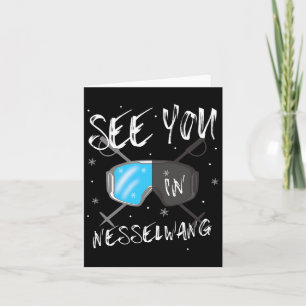 See You In Nesselwang Germany Vacation Ski Goggles Card